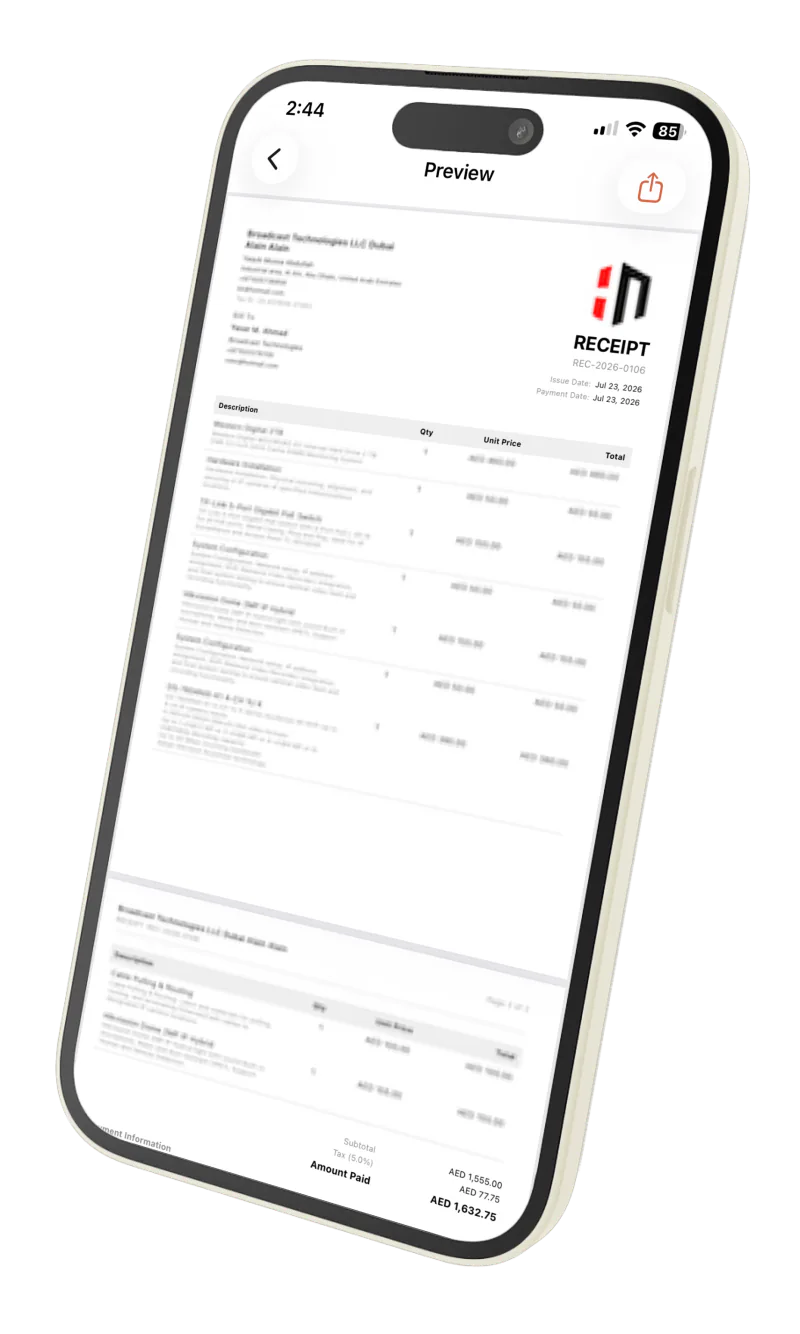 Privora Business Billing, screen 2