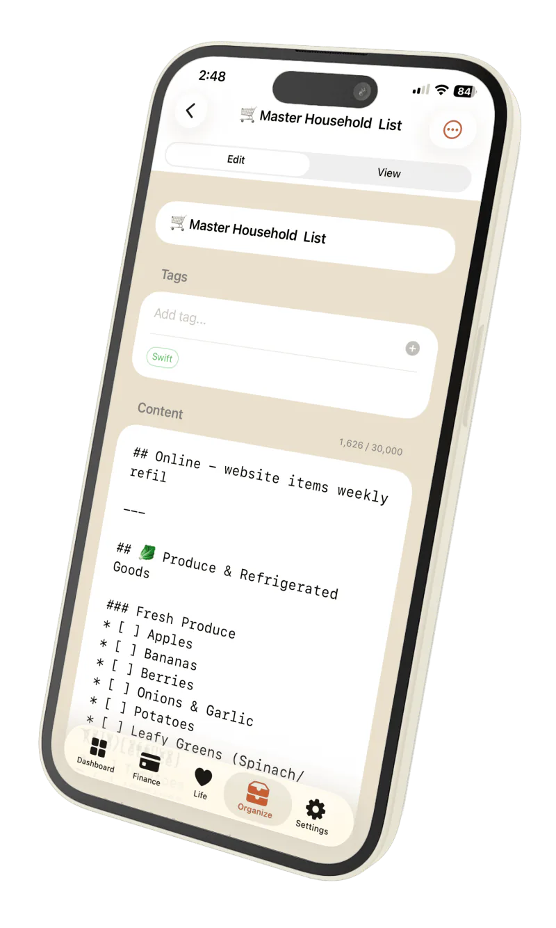 Privora Smart Notes, screen 2